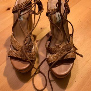 Steve Madden Leather Lace-Up Heels